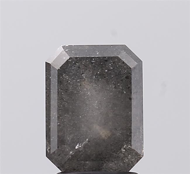2.63 ct Emerald Salt and Pepper Natural Diamond, I3