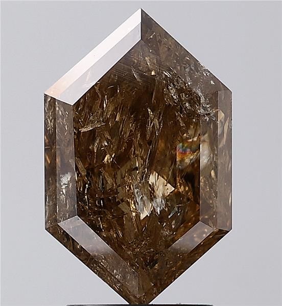 2.11 ct Hexagon Salt and Pepper Natural Diamond, I3