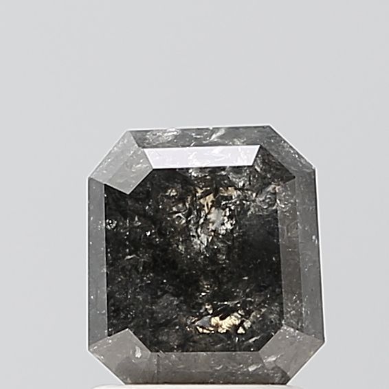 1.62 ct Emerald Salt and Pepper Natural Diamond, VS1
