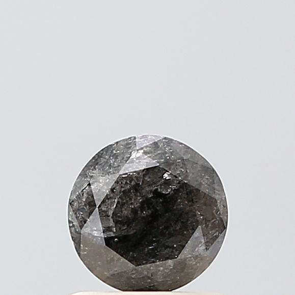 0.70 ct Round Salt and Pepper Natural Diamond, VVS2