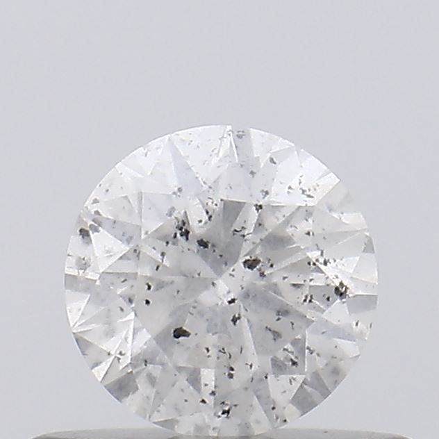 0.40 ct Round Salt and Pepper Natural Diamond, I3