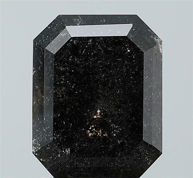2.35 ct Emerald Salt and Pepper Natural Diamond, I3