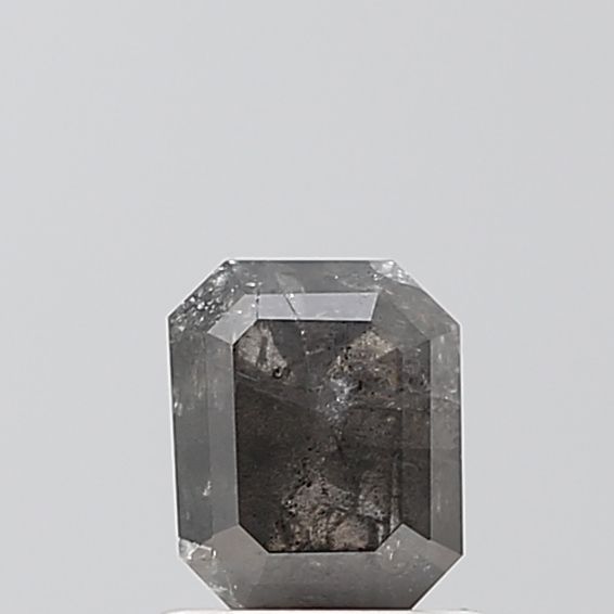 0.99 ct Emerald Salt and Pepper Natural Diamond, VVS2