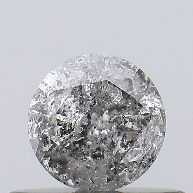 0.35 ct Round Salt and Pepper Natural Diamond, I3