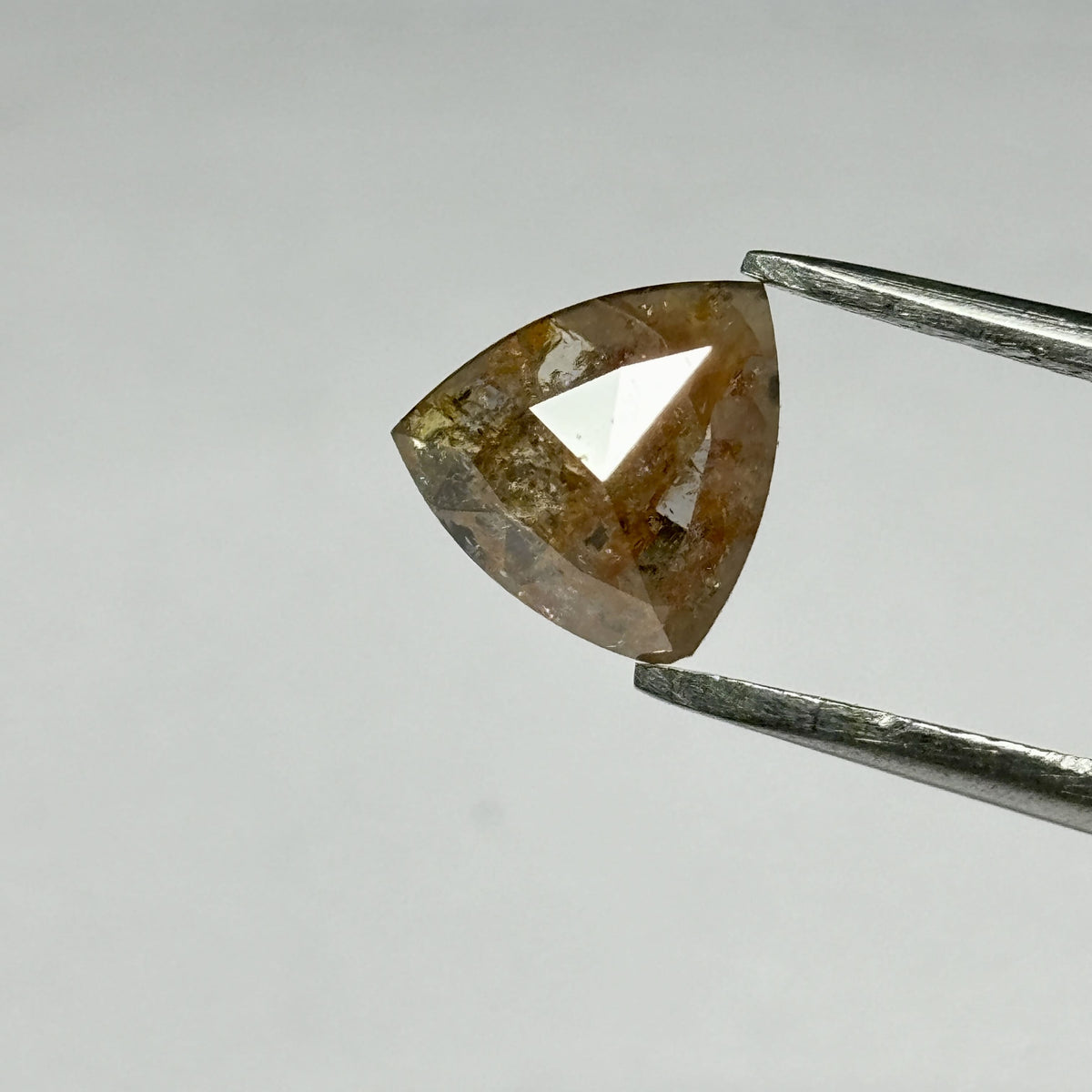 0.96 ct Trillion Salt and Pepper Natural Diamond, I3