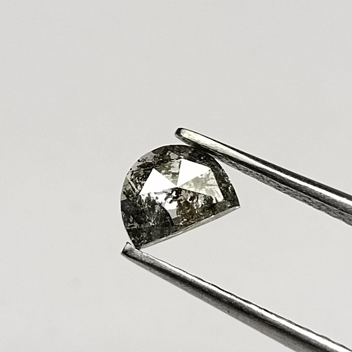 0.34 ct Half Moon Salt and Pepper Natural Diamond, I3