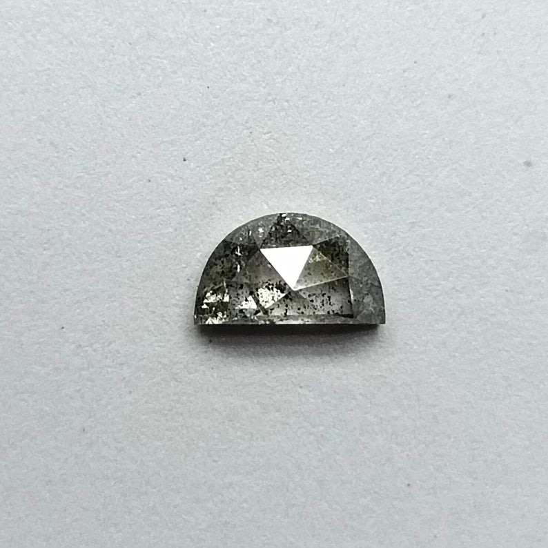 0.27 ct Half Moon Salt and Pepper Natural Diamond, I3