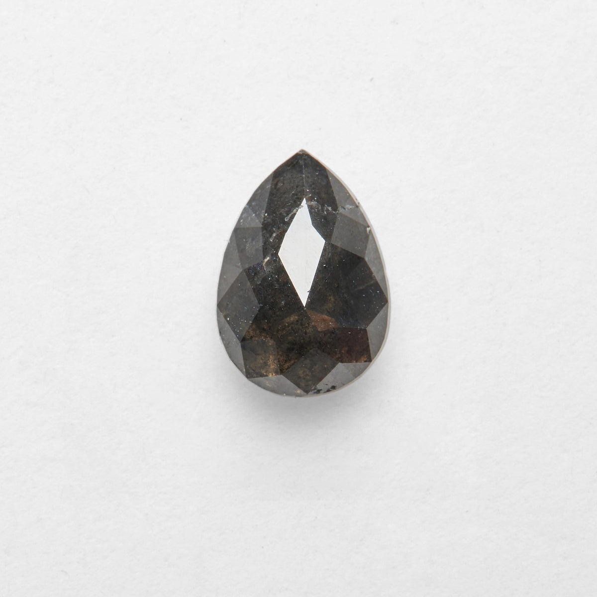 0.68 ct Pear Cut Salt and Pepper Diamond