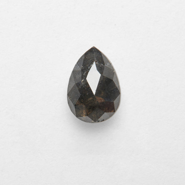 0.68 ct Pear Cut Salt and Pepper Diamond