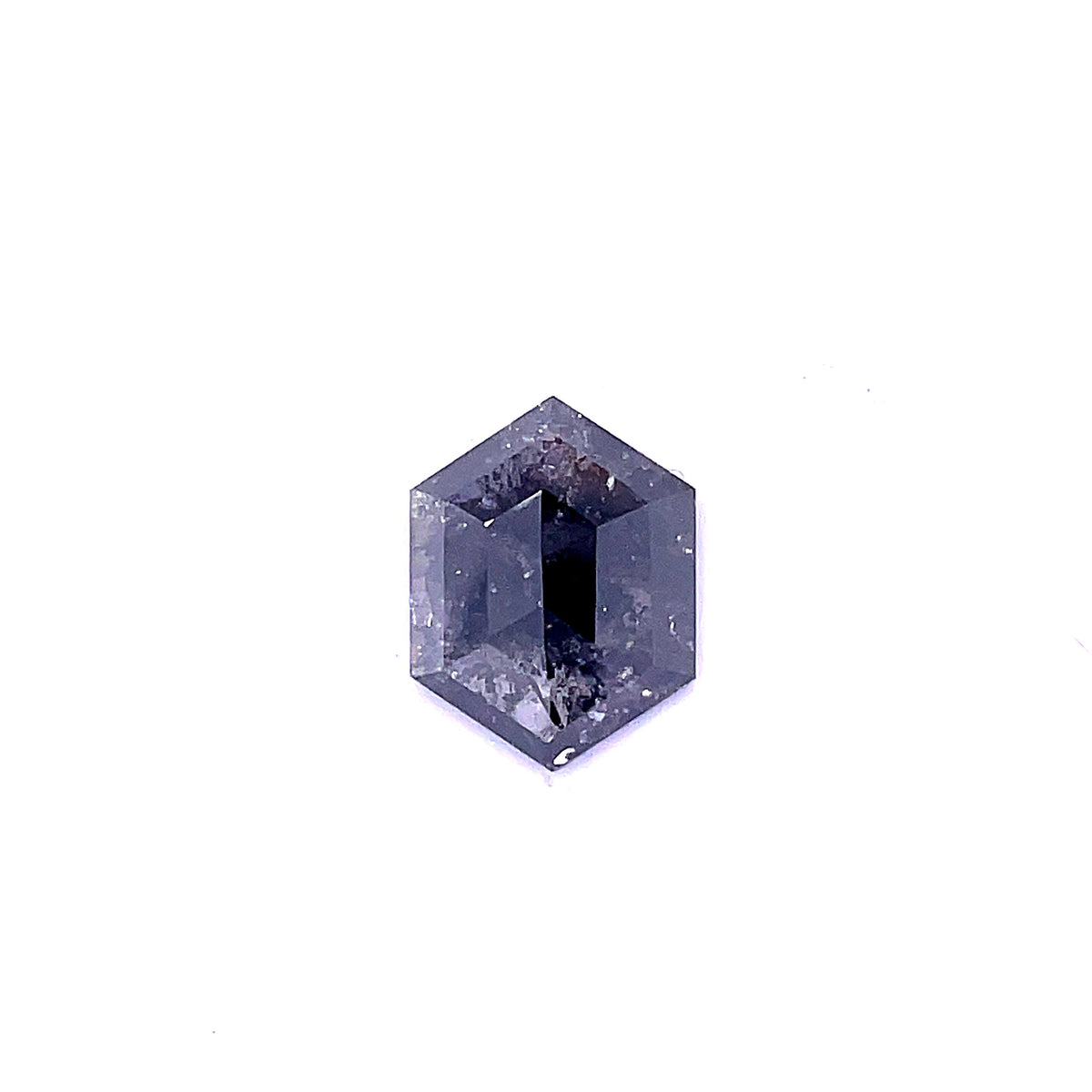 2.88 ct Hexagon Salt and Pepper Natural Diamond