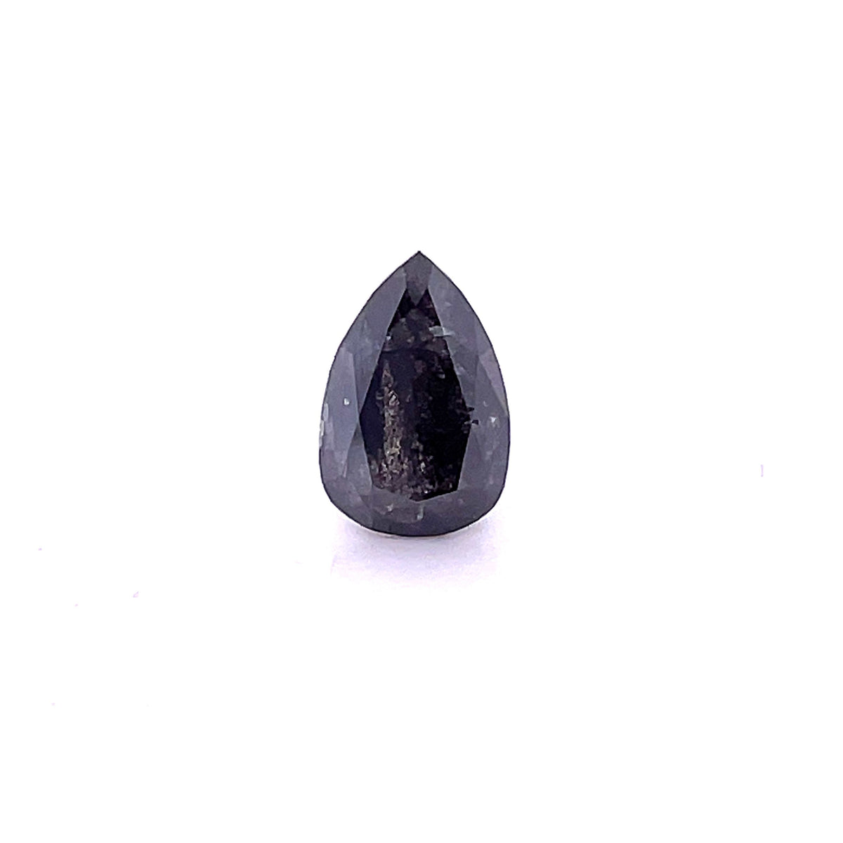 3.64 ct Pear Salt and Pepper Natural Diamond