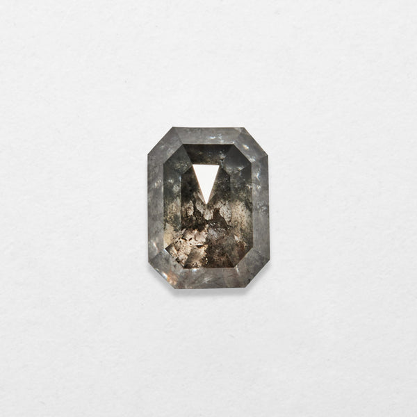 0.75 ct Radiant Shape Salt and Pepper Natural Diamond