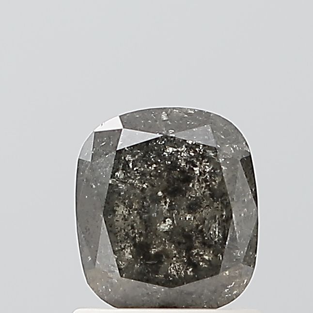 1.22 ct Cushion Salt and Pepper Natural Diamond, VS1