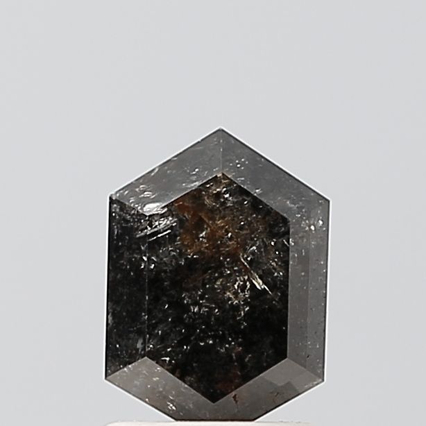 1.09 ct Hexagon Salt and Pepper Natural Diamond, VS2