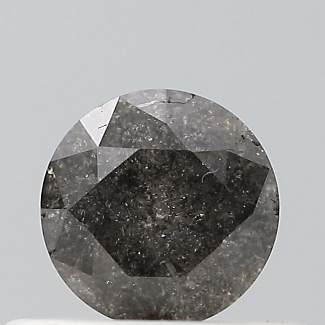 0.37 ct Round Salt and Pepper Natural Diamond, VS1