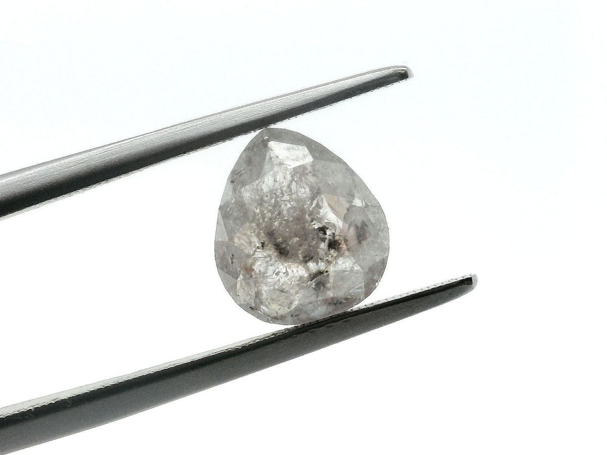 1.92 ct Pear Salt and Pepper Natural Diamond
