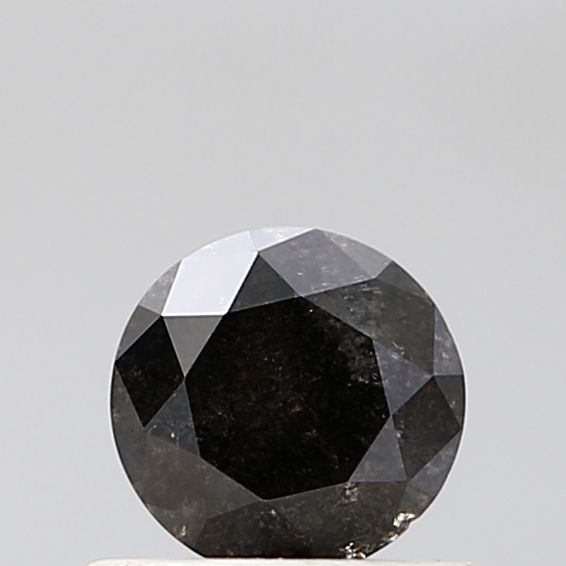 0.55 ct Round Salt and Pepper Natural Diamond, VVS1
