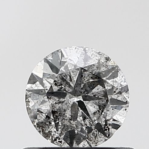 0.52 ct Round Salt and Pepper Natural Diamond, VVS1