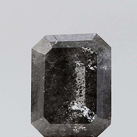 0.71 ct Emerald Salt and Pepper Natural Diamond, I1