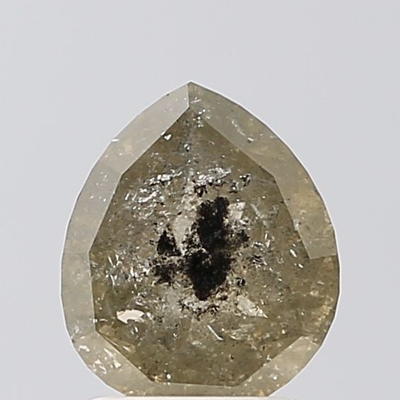 1.29 ct Pear Salt and Pepper Natural Diamond, VS1