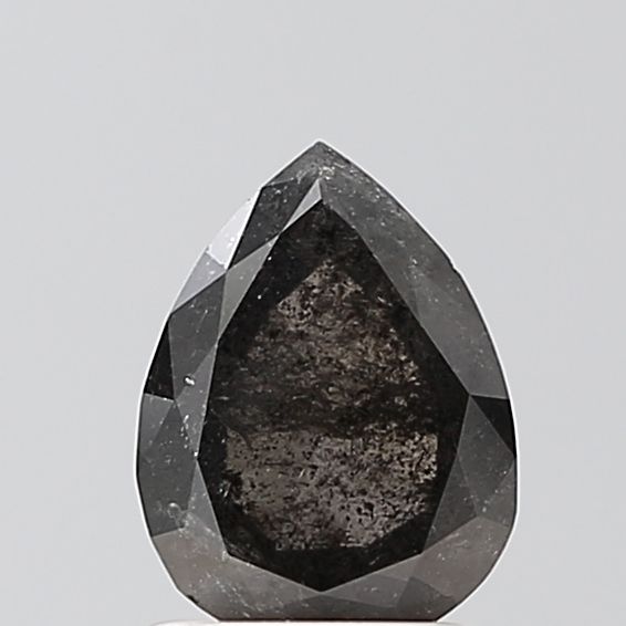 1.11 ct Pear Salt and Pepper Natural Diamond, VS1