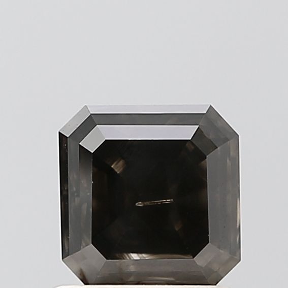 1.06 ct Asscher Salt and Pepper Natural Diamond, VVS2