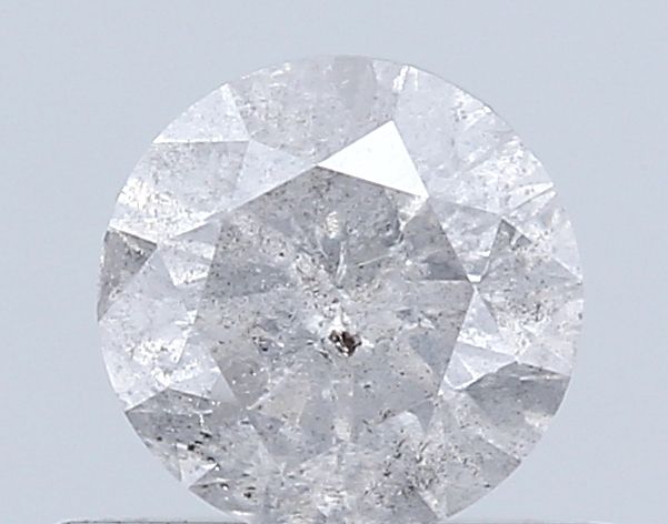 0.53 ct Round Salt and Pepper Natural Diamond, I3