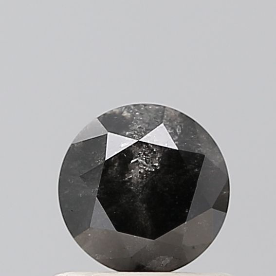 0.70 ct Round Salt and Pepper Natural Diamond, VVS2