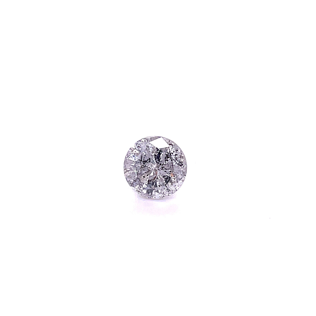 1.04 ct Round Salt and Pepper Natural Diamond