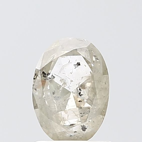 1.10 ct Oval Salt and Pepper Natural Diamond, VVS2
