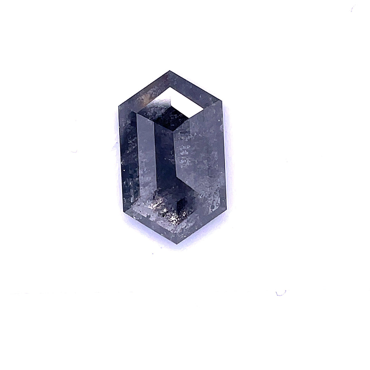 4.03 ct Hexagon Salt and Pepper Natural Diamond