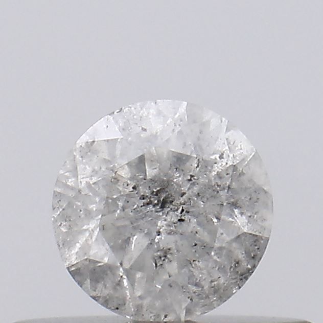 0.30 ct Round Salt and Pepper Natural Diamond, I3