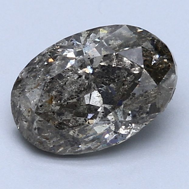 2.01 ct Oval Salt and Pepper Natural Diamond