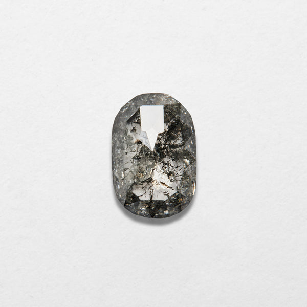 1.52 ct Oval Shape Salt and Pepper Natural Diamond