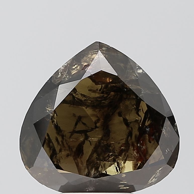 3.54 ct Heart Salt and Pepper Natural Diamond, VS2