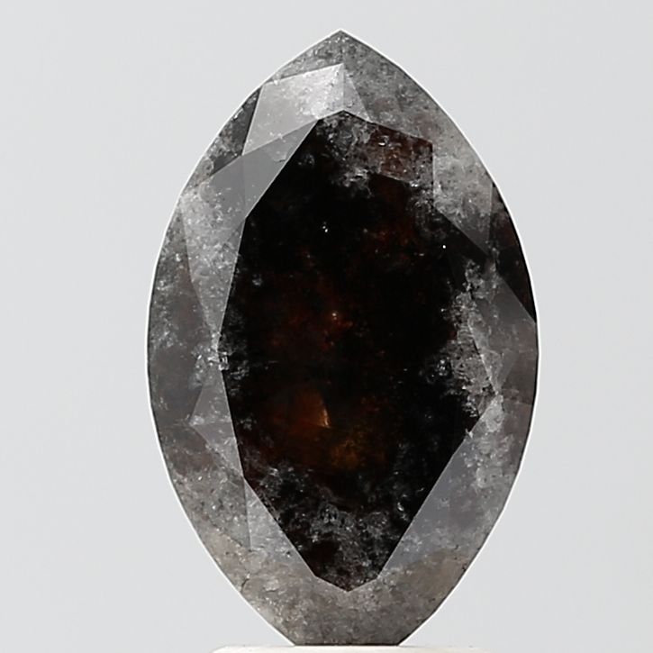 3.06 ct Marquise Salt and Pepper Natural Diamond, VS1