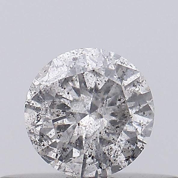 0.25 ct Round Salt and Pepper Natural Diamond, I3