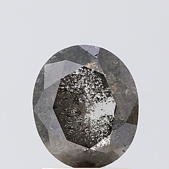 1.16 ct Oval Salt and Pepper Natural Diamond, VS2