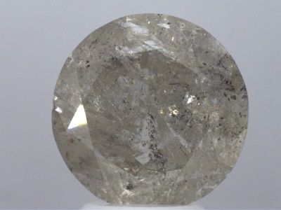 4.11 ct Round Salt and Pepper Natural Diamond