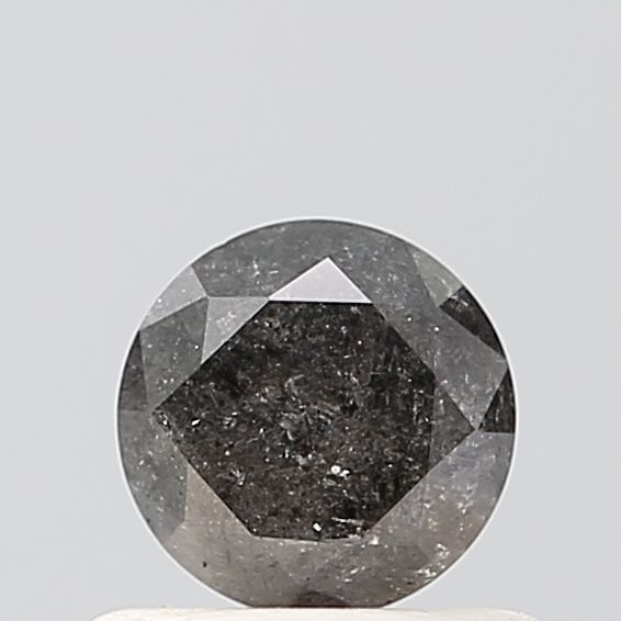 0.47 ct Round Salt and Pepper Natural Diamond, VVS2