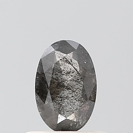 0.47 ct Oval Salt and Pepper Natural Diamond, VVS2