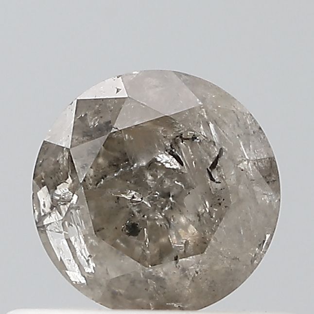 0.38 ct Round Salt and Pepper Natural Diamond, VVS2