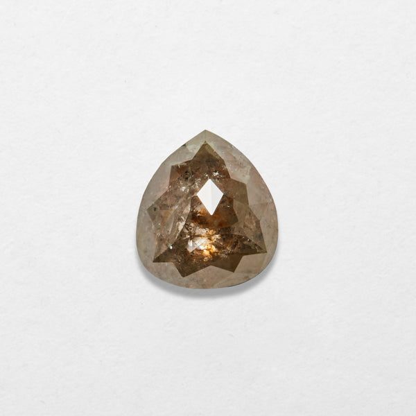 1.18 ct Pear Shape Salt and Pepper Natural Diamond