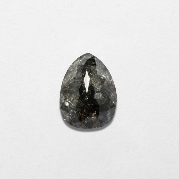1.30 ct Pear Shape Salt and Pepper Natural Diamond