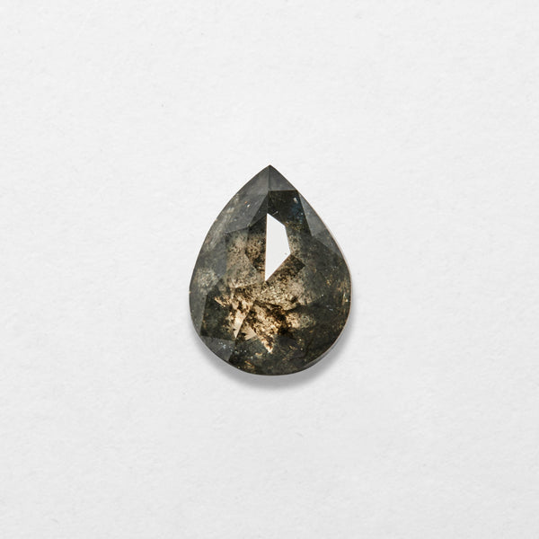 0.77 ct Pear Shape Salt and Pepper Natural Diamond