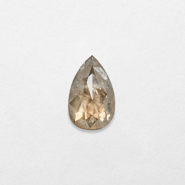 1.03 ct Pear shape Salt and Pepper Natural Diamond