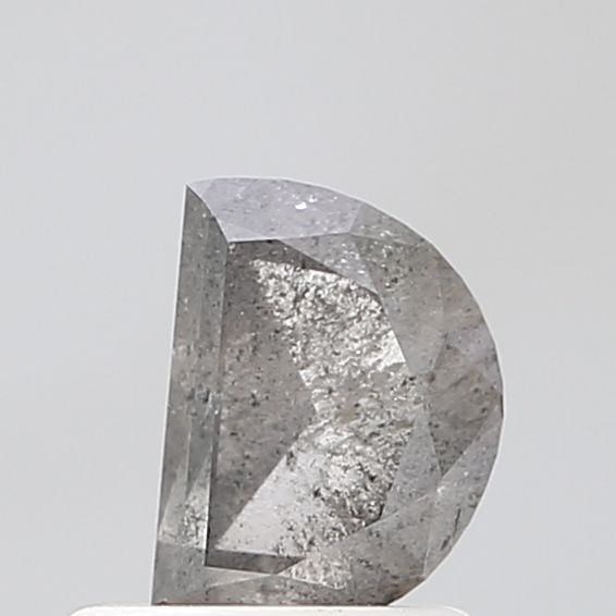 0.82 ct Half Moon Salt and Pepper Natural Diamond, VVS2