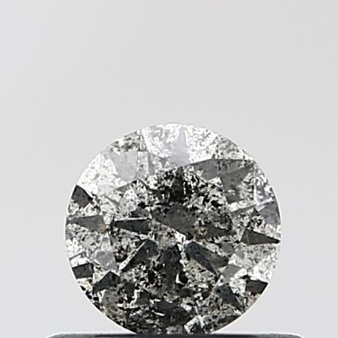 0.40 ct Round Salt and Pepper Natural Diamond, VVS1