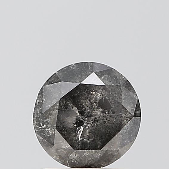 1.11 ct Round Salt and Pepper Natural Diamond, VS1