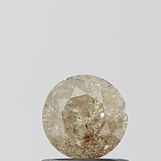 0.55 ct Round Salt and Pepper Natural Diamond, I1